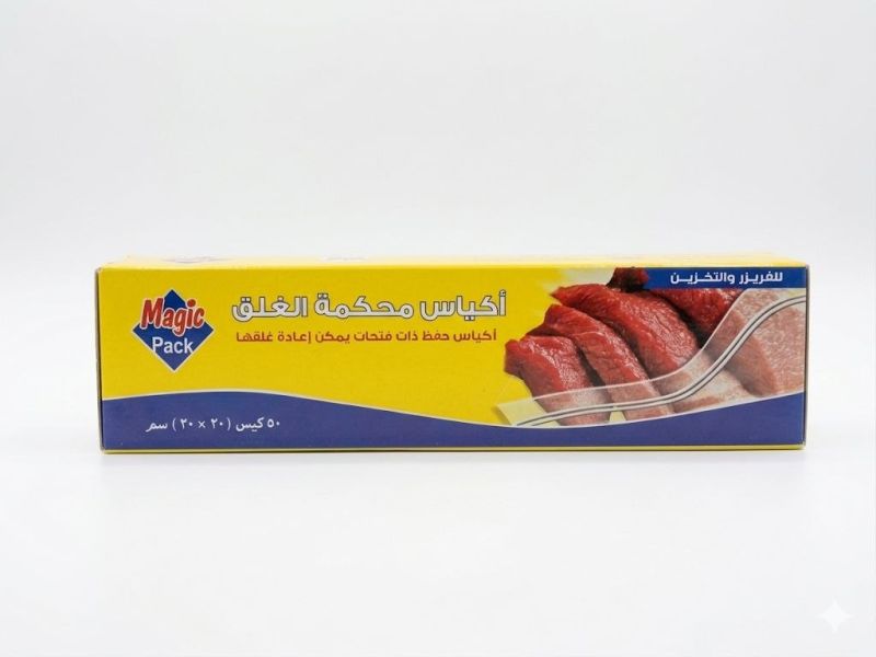(الحجم - 20 سم × 20 سم ( 50 ) كيس )